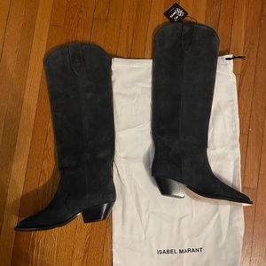 Isabel Marant Denvee Black Western Boots 37 UNWORN New In Box w Tags